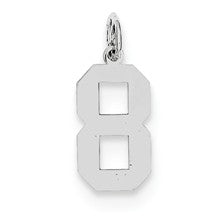 Sterling Silver Medium Polished Number 8 Charm hide-image