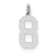 Sterling Silver Medium Polished Number 8 Charm hide-image