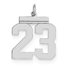 Sterling Silver Medium Polished Number 23 Charm hide-image