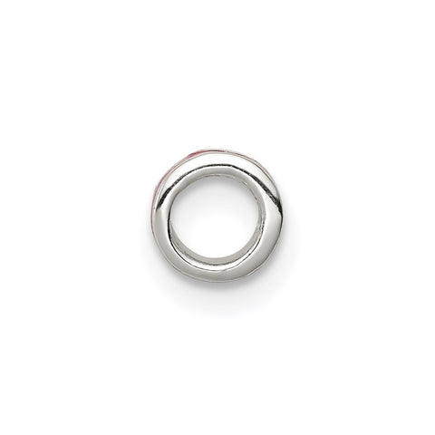 Red Enameled, Spacer Enhancer in Sterling Silver