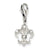 CZ Fleur De lis Charm in Sterling Silver