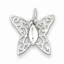 Sterling Silver Butterfly Charm hide-image