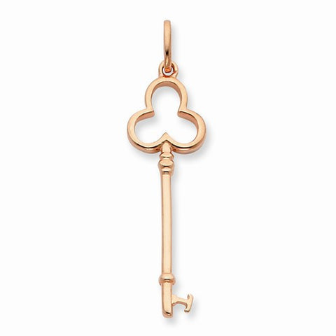 Sterling Silver and Rose Vermeil Key Pendant, Pendants for Necklace