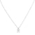 Sterling Silver Princess Cut CZ Pendant On Necklace