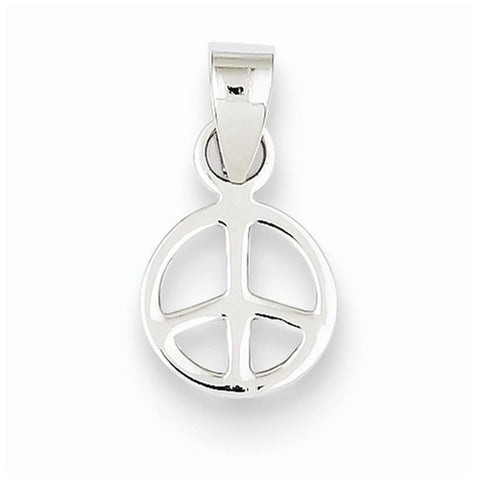 Sterling Silver Small Peace Symbol Pendant, Pendants for Necklace