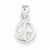 Sterling Silver Small Peace Symbol Pendant, Pendants for Necklace