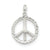 Sterling Silver Diamond-Cut Peace Symbol Charm hide-image