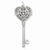 Sterling Silver CZ Heart Key Locket