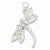 Sterling Silver Polished & Textured Dragonfly Pendant, Pendants for Necklace