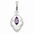 Sterling Silver Amethyst Fancy Pendant, Pendants for Necklace