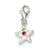 Multi-Color Stellux Crystal Star Lobster Clasp Charm in Sterling Silver