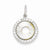 Sterling Silver and Flash Gold Plated CZ Diamond Cut Round pendant, Appealing Pendants for Necklace