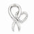 Sterling Silver CZ Heart & Breast Cancer Ribbon Pendant, Pendants for Necklace