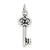 Antiqued Fancy Key Charm in Sterling Silver