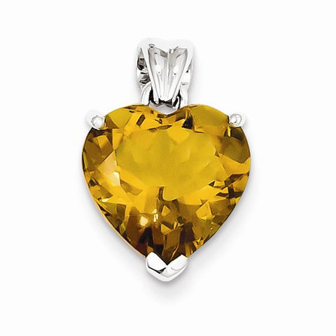 Sterling Silver Whiskey Quartz pendant, Fine Pendants for Necklace