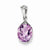 Sterling Silver with Amethyst and White Topaz Oval pendant, Beautiful Pendants for Necklace