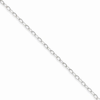 Sterling Silver Half Round Wire Curb Chain