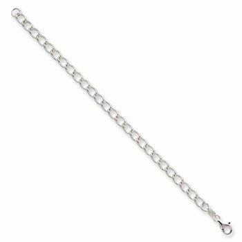 Sterling Silver Half Round Wire Curb Chain