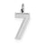 Sterling Silver Medium Satin Number 7 Charm hide-image