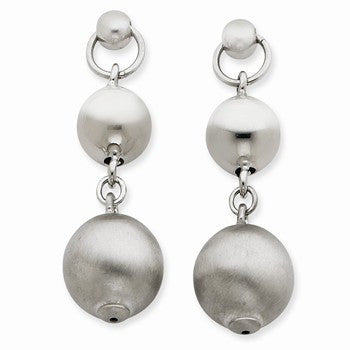 Sterling Silver Bead Dangle Earrings