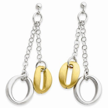 Sterling Silver Yellow Rhodium Earrings