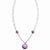 Sterling Silver Purple CZ Fancy Necklace