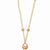 Sterling Silver Rhodium Amber CZ Fancy Necklace