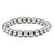 Sterling Silver High Polished Silver Beaded Stretch Bracelet