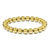 Sterling Silver Gold-Tone High Polished Stretch Bracelet