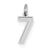 Sterling Silver Small Satin Number 7 Charm hide-image