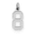 Sterling Silver Small Satin Number 8 Charm hide-image