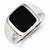 Sterling Silver Synthetic Onyx Ring