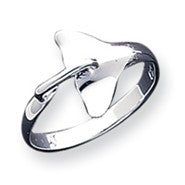 Sterling Silver Solid Whale Tail Ring