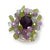 Sterling Silver Amethyst/Lavender Quartz/Peridot/Blue Topaz Ring