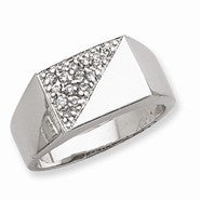 Sterling Silver Men's CZ Ring