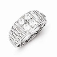 Sterling Silver Men's CZ Ring