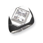 Sterling Silver CZ Men's Ring