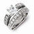 Sterling Silver 2-Piece CZ Wedding Set Ring