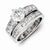 Sterling Silver CZ 2 Piece Wedding Set Ring