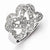 Sterling Silver CZ Intertwined Hearts Ring