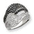 Sterling Silver Black & White CZ Ring