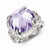 Sterling Silver Purple and Clear CZ Ring