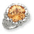 Sterling Silver Champagne CZ Ring