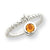 Sterling Silver Citrine Twisted Dangle Ring