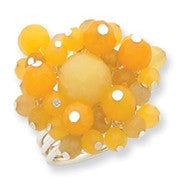 Sterling Silver Citrine/Yellow Ring