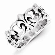 Sterling Silver Fleur De Lis Ring