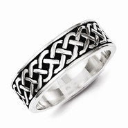 Sterling Silver Weave Design Ring