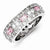 Sterling Silver Pink & Clear CZ Wedding Band