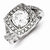 Sterling Silver Round 8.10mm CZ Ring