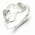 Sterling Silver CZ Open Heart Ring